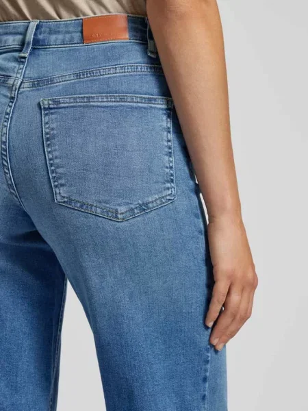 Jeansy z szeroką nogawką z mieszanki bawełny model ‘MADISON’ Only niebieskie