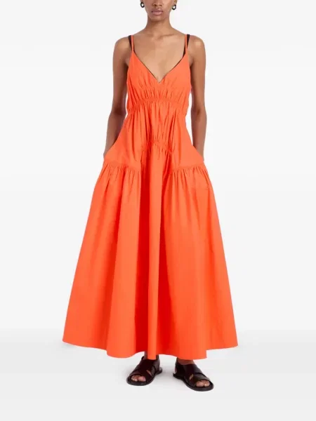 Rochie maxi Proenza Schouler White Label din poplin alb