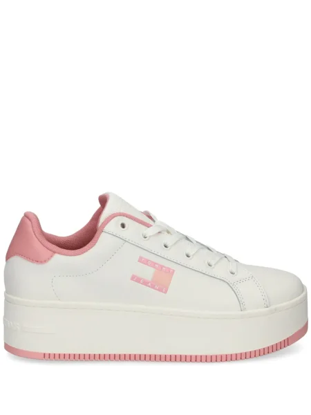 Sneakerși Tommy Jeans din piele alb