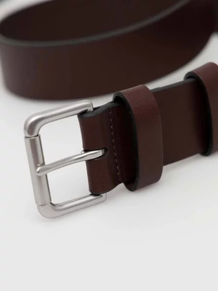 Δερμάτινη ζώνη Polo Ralph Lauren καφέ
