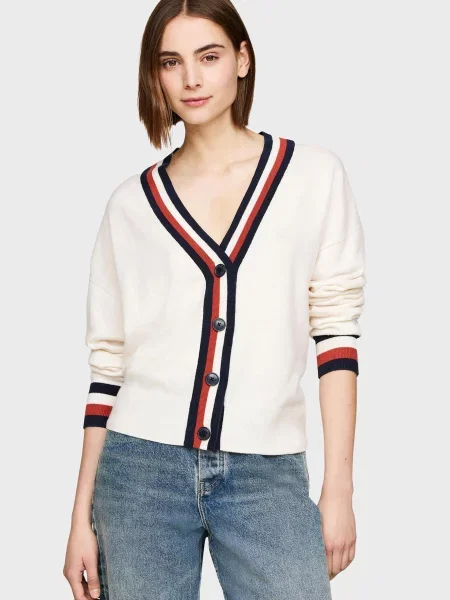Вовняний кардиган Tommy Hilfiger білий