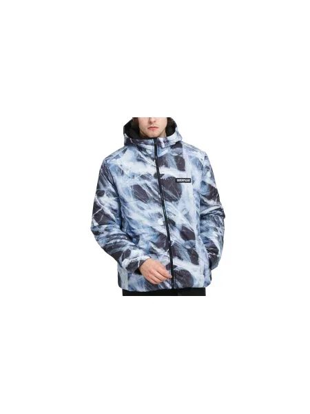 Caterpillar Allover Print Outdoor Jacket Blue Mężczyźni Kurtki Caterpillar Size: L niebieski