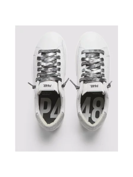 Sneakersy P448 zamszowe białe