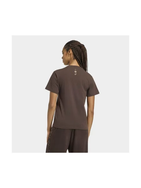 Tricou Adidas cu imprimeu animal print maro