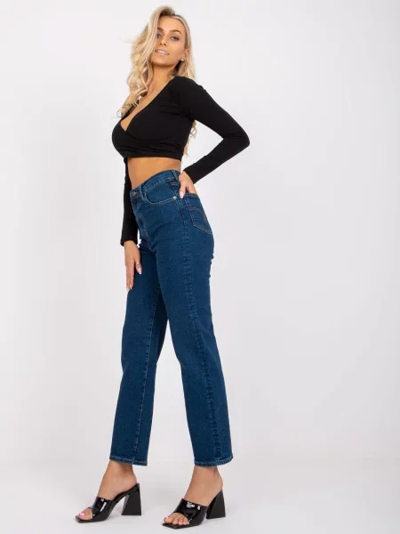 Pantaloni Rue Paris albastru