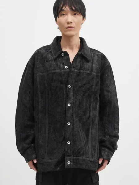 Rick Owens geacă din velur Jumbo Worker de tranzitie oversize negru