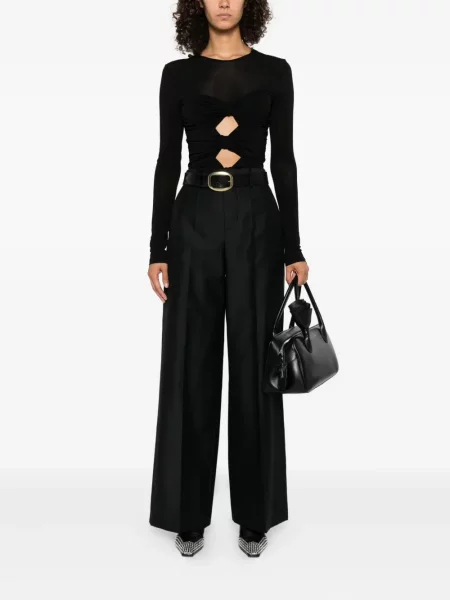 Pantaloni Alberta Ferretti plisate negru
