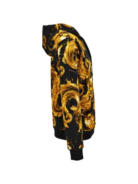 Hanorac cu glugă Versace Jeans Couture cu imagine auriu