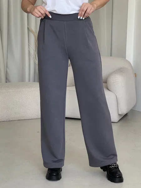 Штани палаццо Merlini бавовна/поліестер сірий