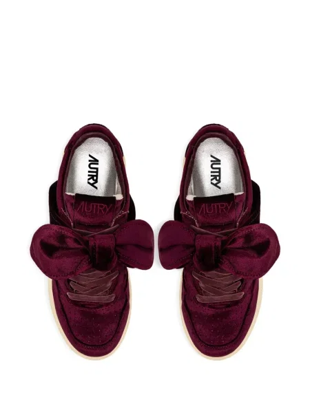 Sneakerși Autry cu funde de catifea violet