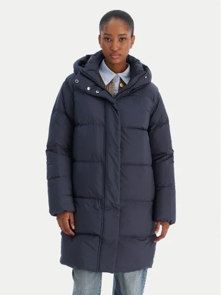 Пухено яке Tommy Hilfiger зимен модел тъмносиньо
