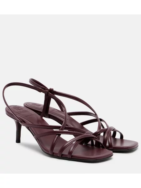 Sandale Brunello Cucinelli din piele slingback