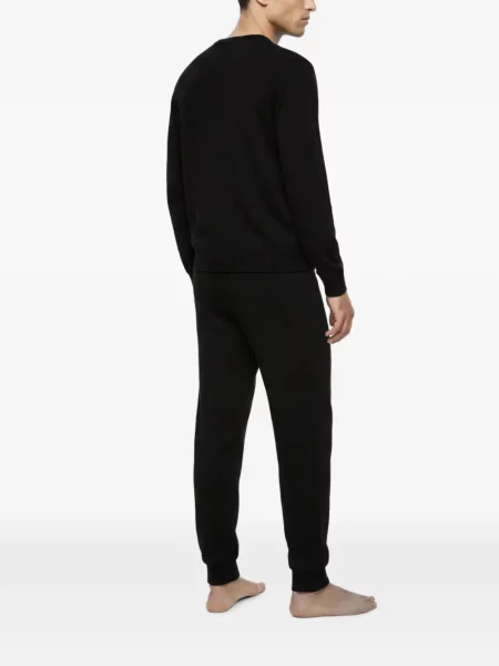 Pantaloni Karl Lagerfeld alergare cu cordon negru