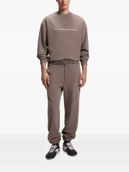 Pantaloni Hugo streetstyle cu autograf maro