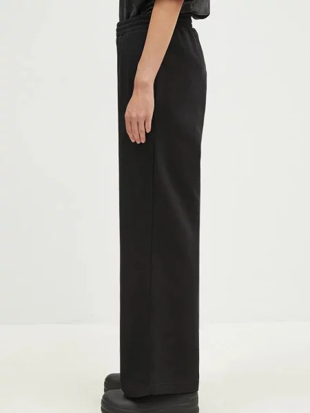Παντελόνι φόρμας adidas Originals Femme Galore Wideleg Fleece Pants μαύρο