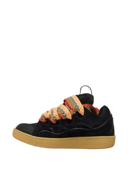 Sneakerși Lanvin cu șireturi din dantelă negru