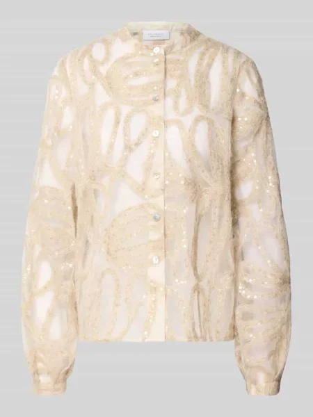 Koszula o kroju regular fit w półprzezroczystym designie Rich & Royal beżowa