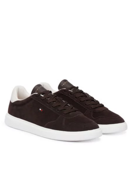 Laisvalaikio batai Tommy Hilfiger Icon Court Light Leather Smėlio ruda