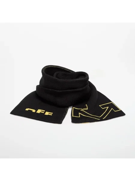 Sál OFF-WHITE KIDS Type Logo Scarf Black/ Yellow Universal fehér