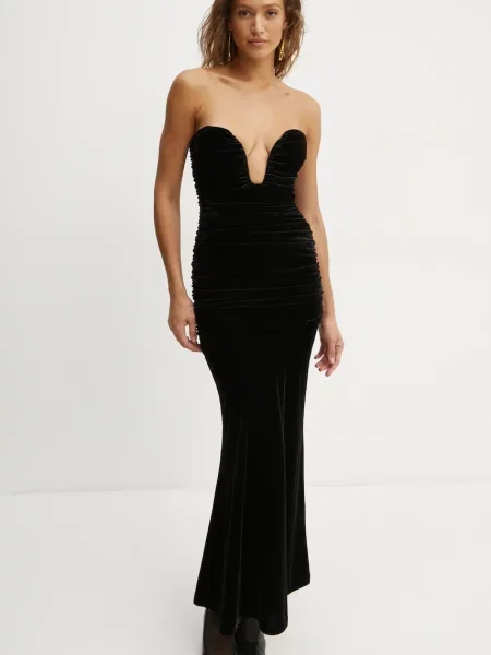 Bardot rochie ELVIRA maxi mulata negru