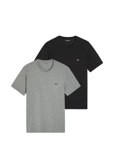 Cămașă Emporio Armani cu imagine gri