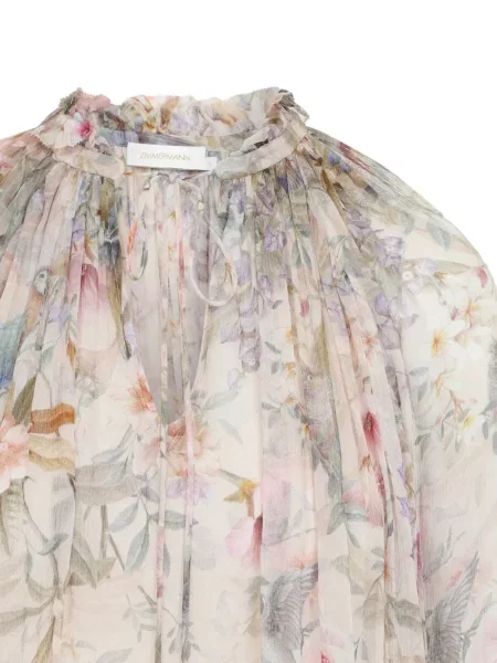 Top Zimmermann cu model floral cu volane