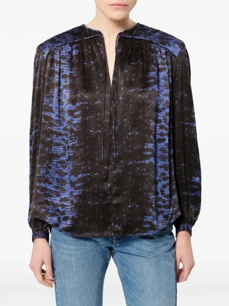 Top Isabel Marant de mătase negru