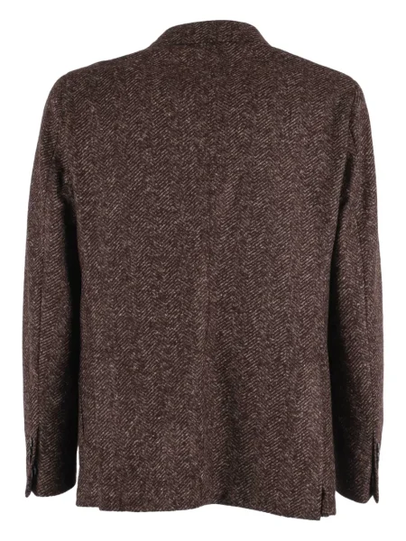 Sacou Brera cu model herringbone maro