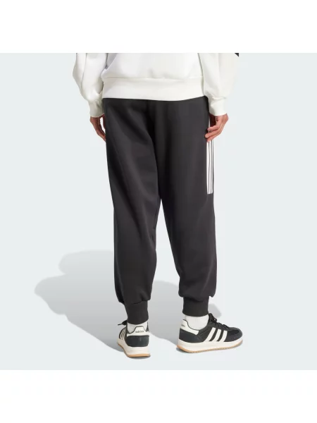 Joggery Adidas polarowe w paski białe