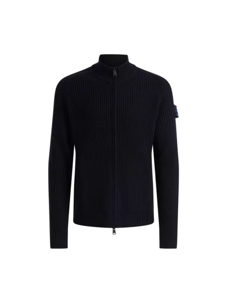 Kardigan Premiata wełniany niebieski