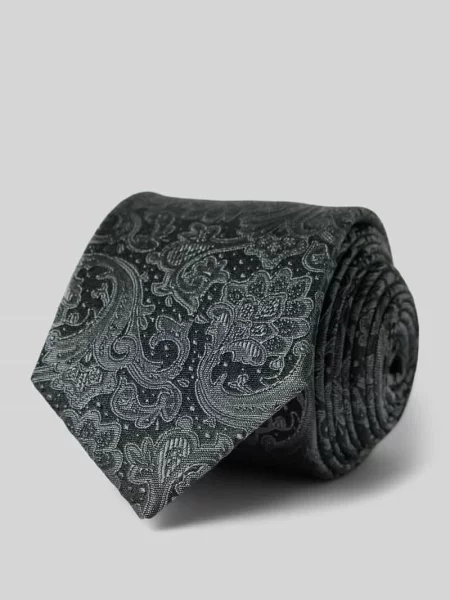 Krawat jedwabny ze wzorem paisley Monti