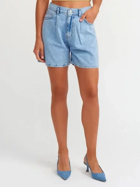 Dilvin Kalhoty Shorts džínovina modrá