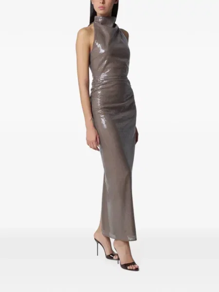 Rochie maxi Rotate Birger Christensen cu paiete maro