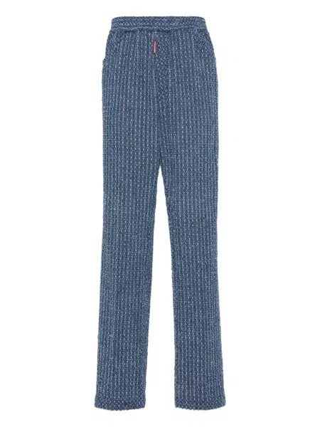 Pantaloni Dsquared2 din tweed albastru