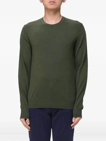 Pulover Michael Kors cu broderie cu decolteu rotund verde