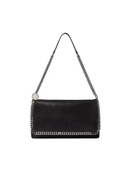 Torebka Stella Mccartney z klapami czarna