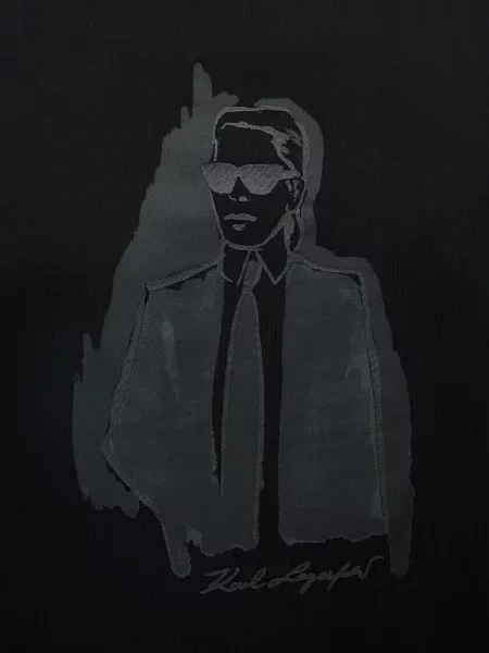 Karl Lagerfeld Tričko antracitová čierna