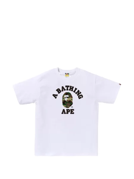 Tricou A Bathing Ape® cu imagine cu model camuflaj alb