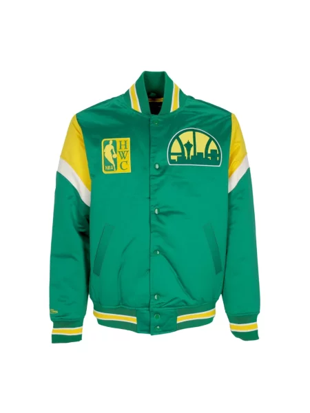 Kurtka bomber Mitchell & Ness zielony
