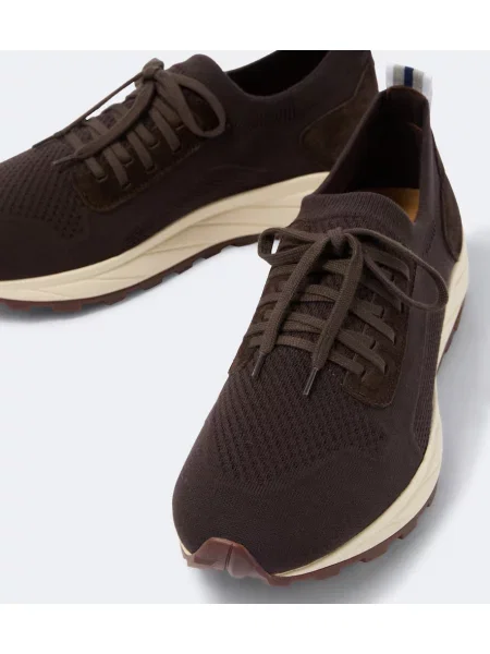 Sneakerși Fedeli din piele de căprioară maro