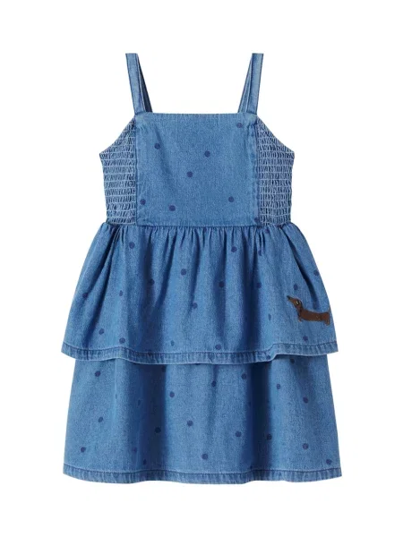 Gyerek denim ruha Mini Rodini kék