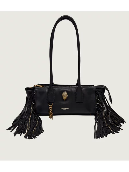 Kurt Geiger De piele geantă pe umăr Sloane negru