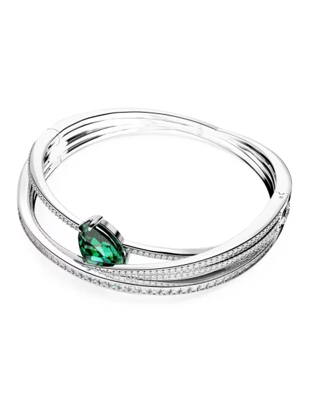 Lniana bransoletka Swarovski szara