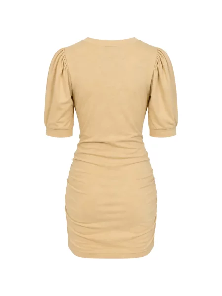 Rochie mini Isabel Marant drapată galben