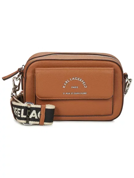 Crossbody torbica Karl Lagerfeld rjava
