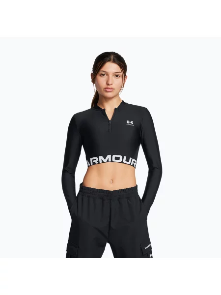 Koszulka sportowa Under Armour ze stójką z długim rękawem czarna