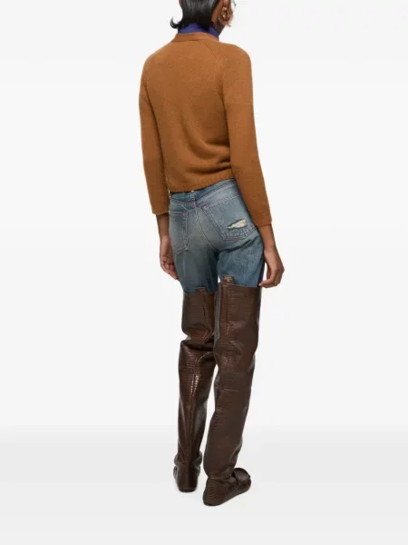 Cardigan Acne Studios din cașmir cu decolteu în V maro
