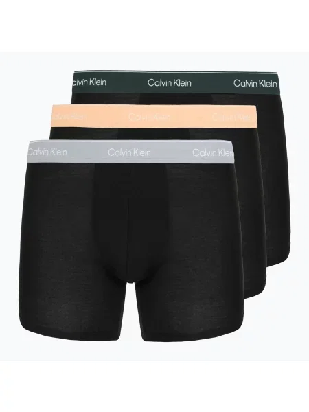 Boxeralsó Calvin Klein Brief 3 pairs black with/darkest spruce wb/black w. Méret: L fekete