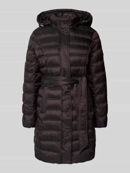 Płaszcz pikowany z tasiemką w talii model ‘Longline’ Michael Michael Kors