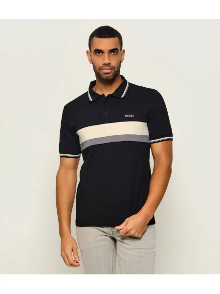 Tricou polo Guess Active negru